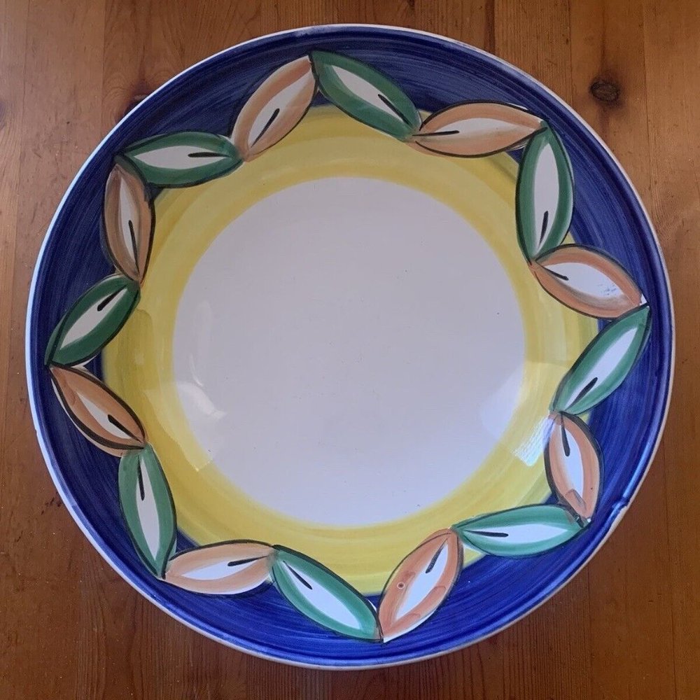 The Strata Group The Source Serving Bowl 12.25" Dia Made in Italy Hand Painted